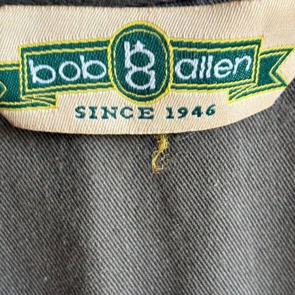 Bob Allen Mens Vintage Shooting Vest Moss Green and Black Size Medium to Large - Picture 9 of 12
